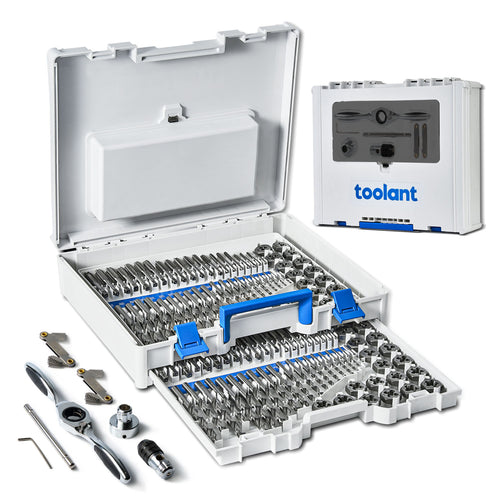 127pcs SAE/Metric Ratcheting Tap and Die Set for Threading
