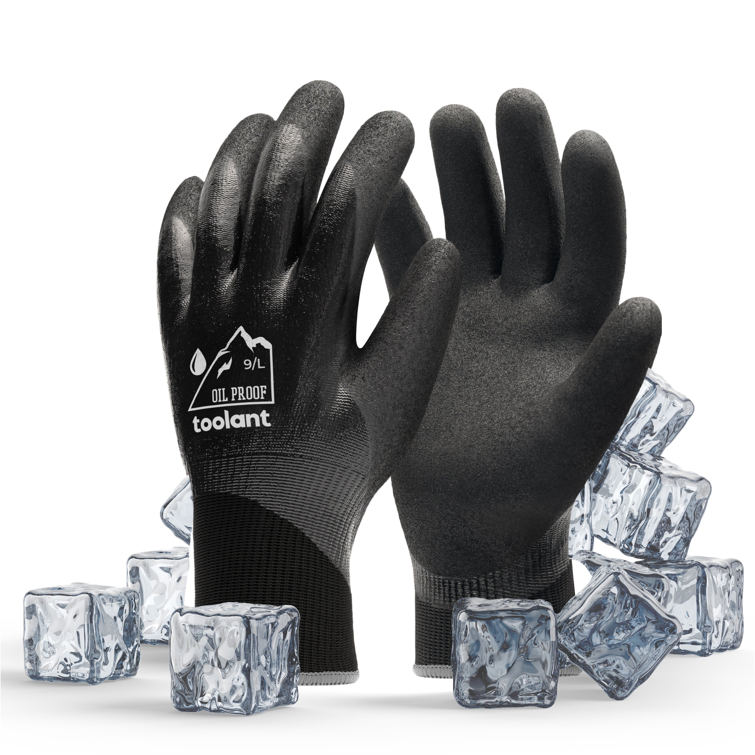 [Bulk Buy] 12 Pair Heavy Duty Winter Gloves, 100% Water Proof, Thermal Insulated Winter Dipped Gloves