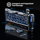 toolant Mini Ratchet Wrench Set 52pcs with Sockets and Screwdriver Bits