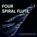 amoolo M35 Cobalt Step Drill Bit with Four Spiral Flute, 1/4" Hex Shank, for Metal, Wood, Plastic