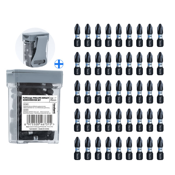 Phillips Impact Screwdriver Bit, with Magnetic Anti Slip for Power Drill