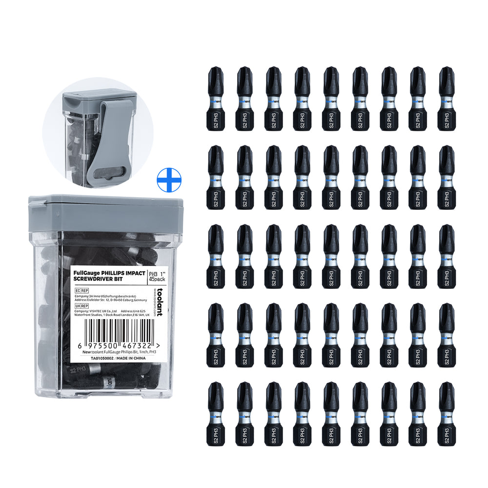 Phillips Impact Screwdriver Bit, with Magnetic Anti Slip for Power Drill