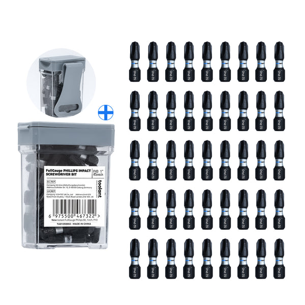 Phillips Impact Screwdriver Bit, with Magnetic Anti Slip for Power Drill