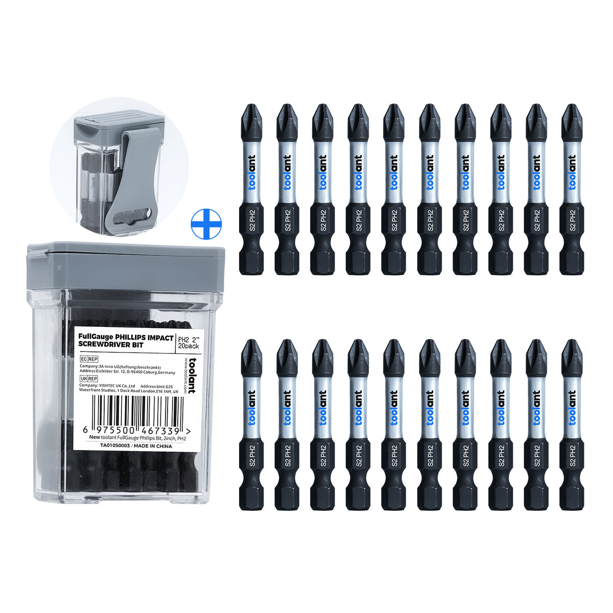 [Classic] Impact Driver Bit Set, Phillips PH1/PH2/PH3