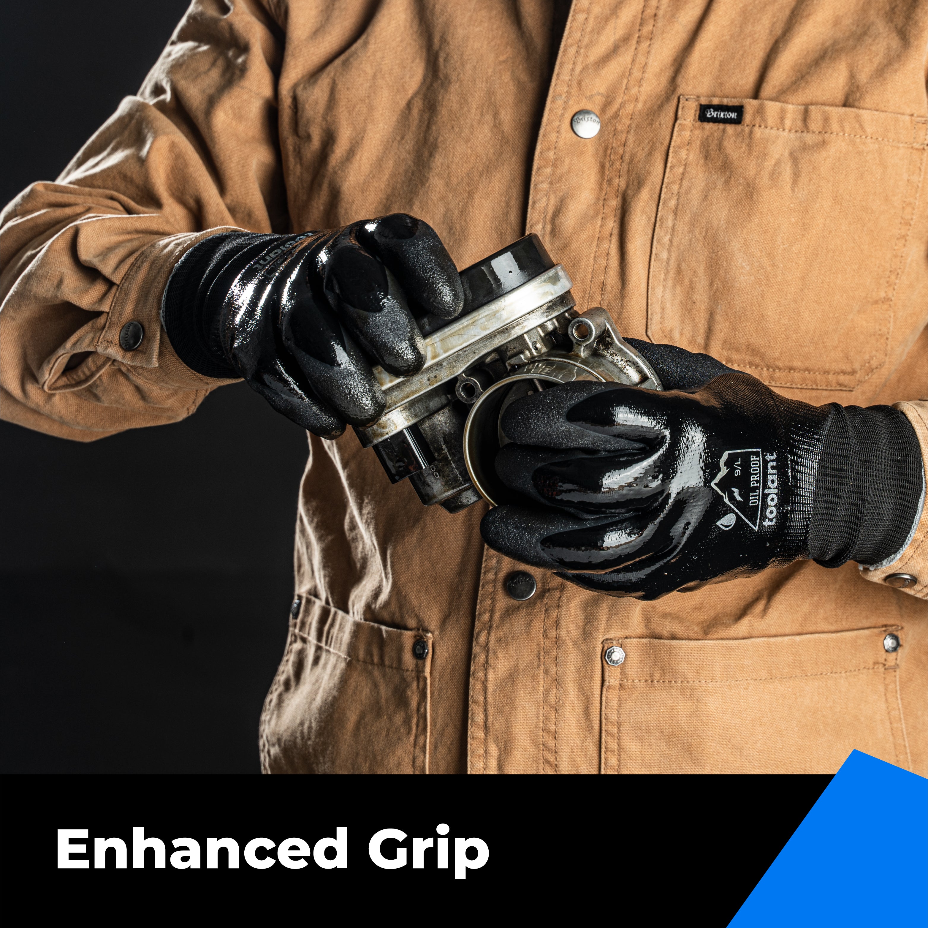 Waterproof and Oil Resistant Winter Gloves, Double Nitrile Dipped for Heavy-duty Construction in Winter