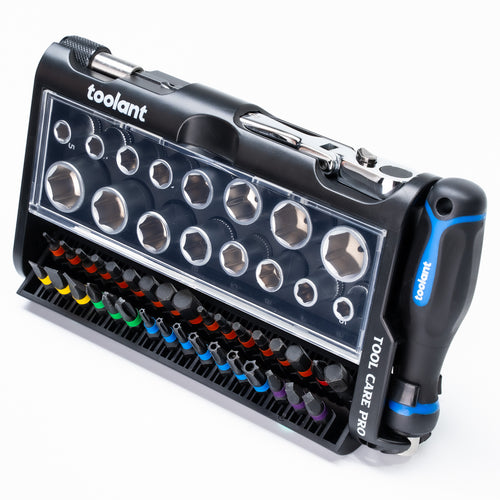 toolant Mini Ratchet Wrench Set 52pcs with Sockets and Screwdriver Bits