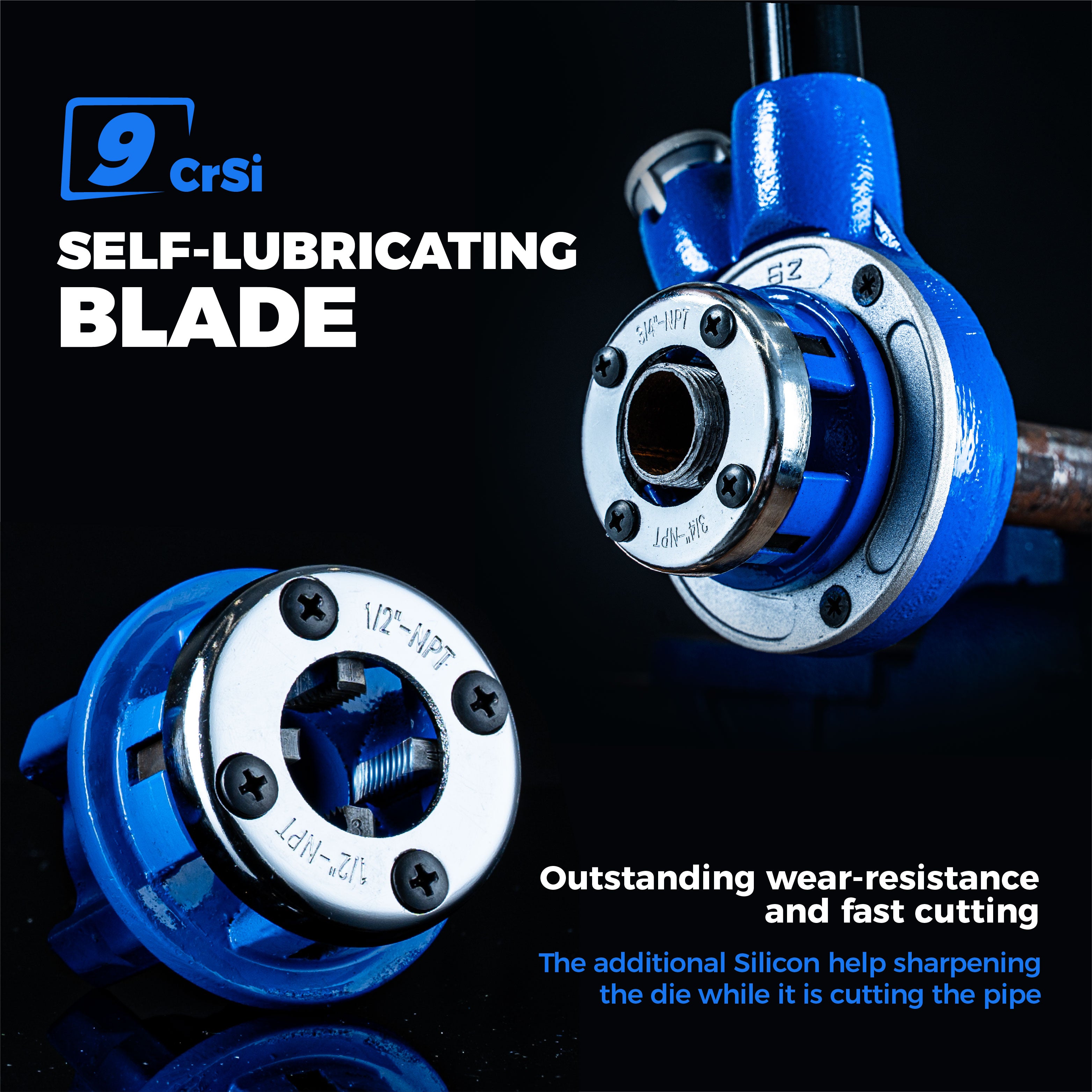 Ratchet Pipe Threader Kit, NPT, Manual