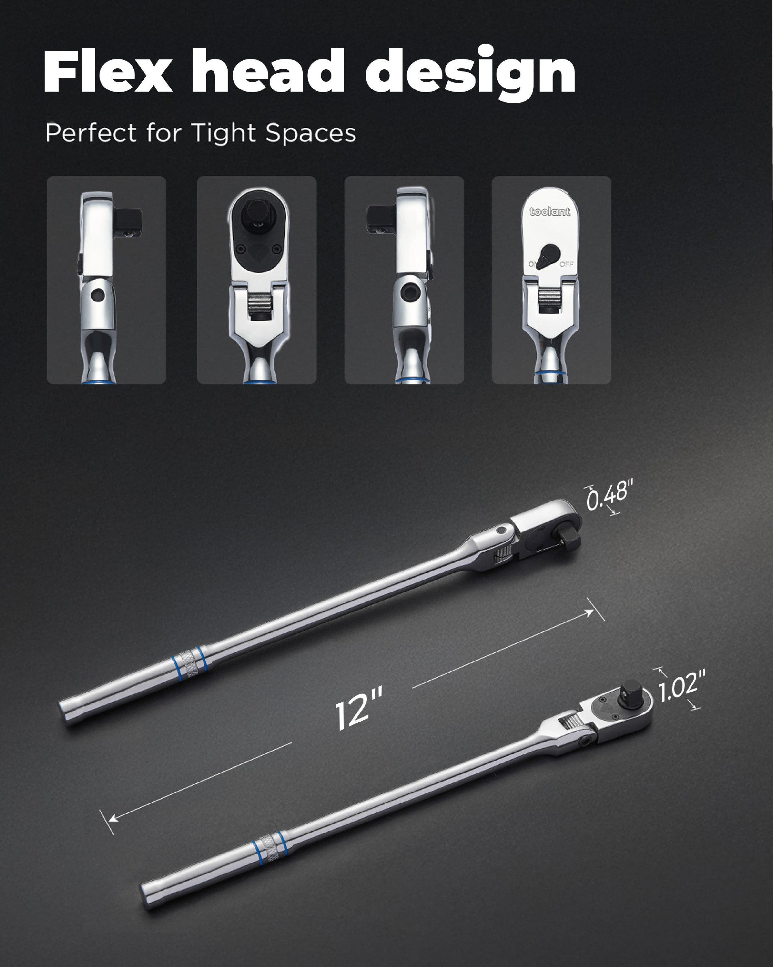 toolant Flex Head Ratchet Set