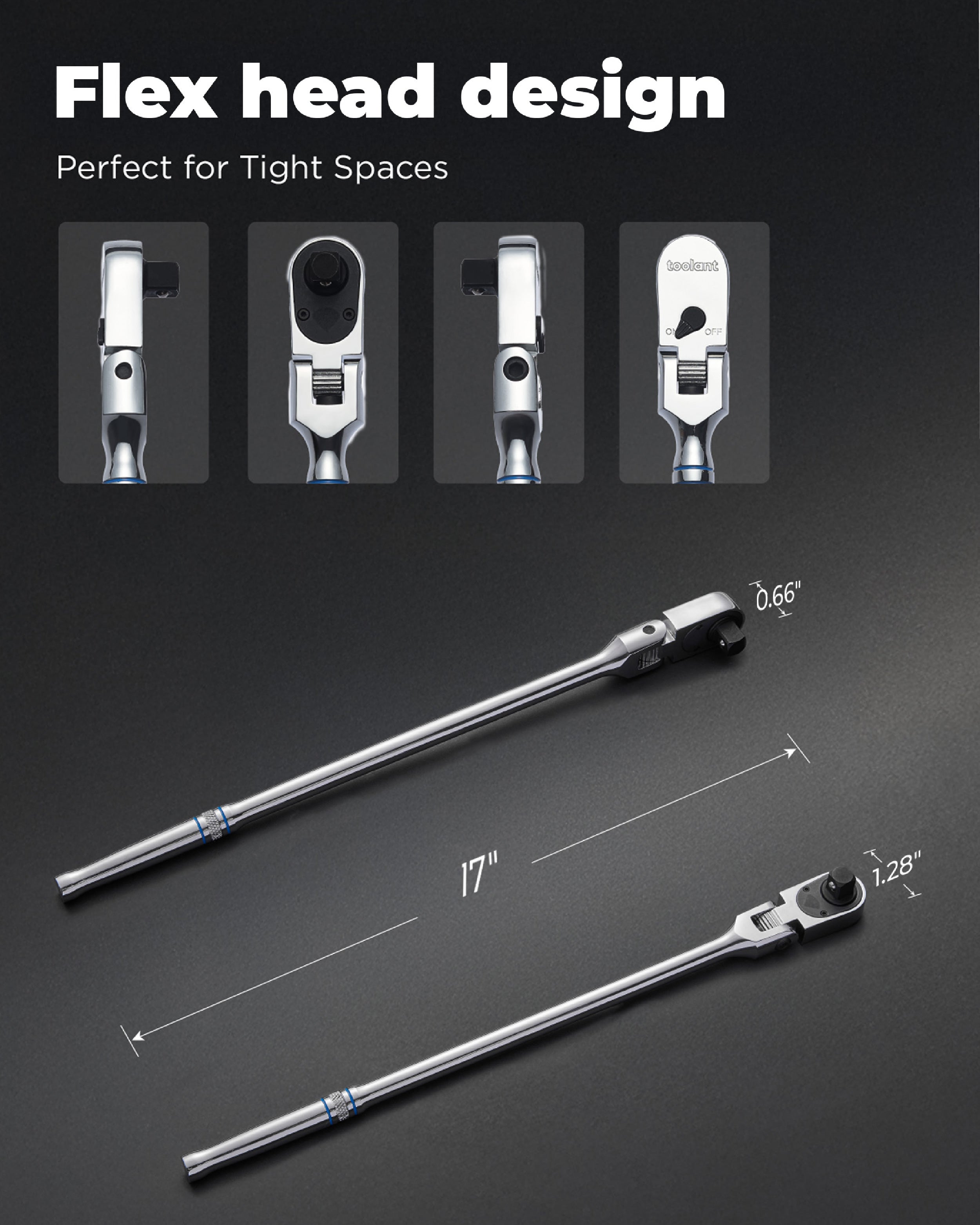 toolant Flex Head Ratchet Set