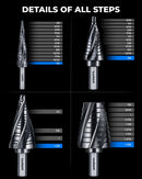 Four Spiral Flute Cobalt Step Drill Bit V2.0
