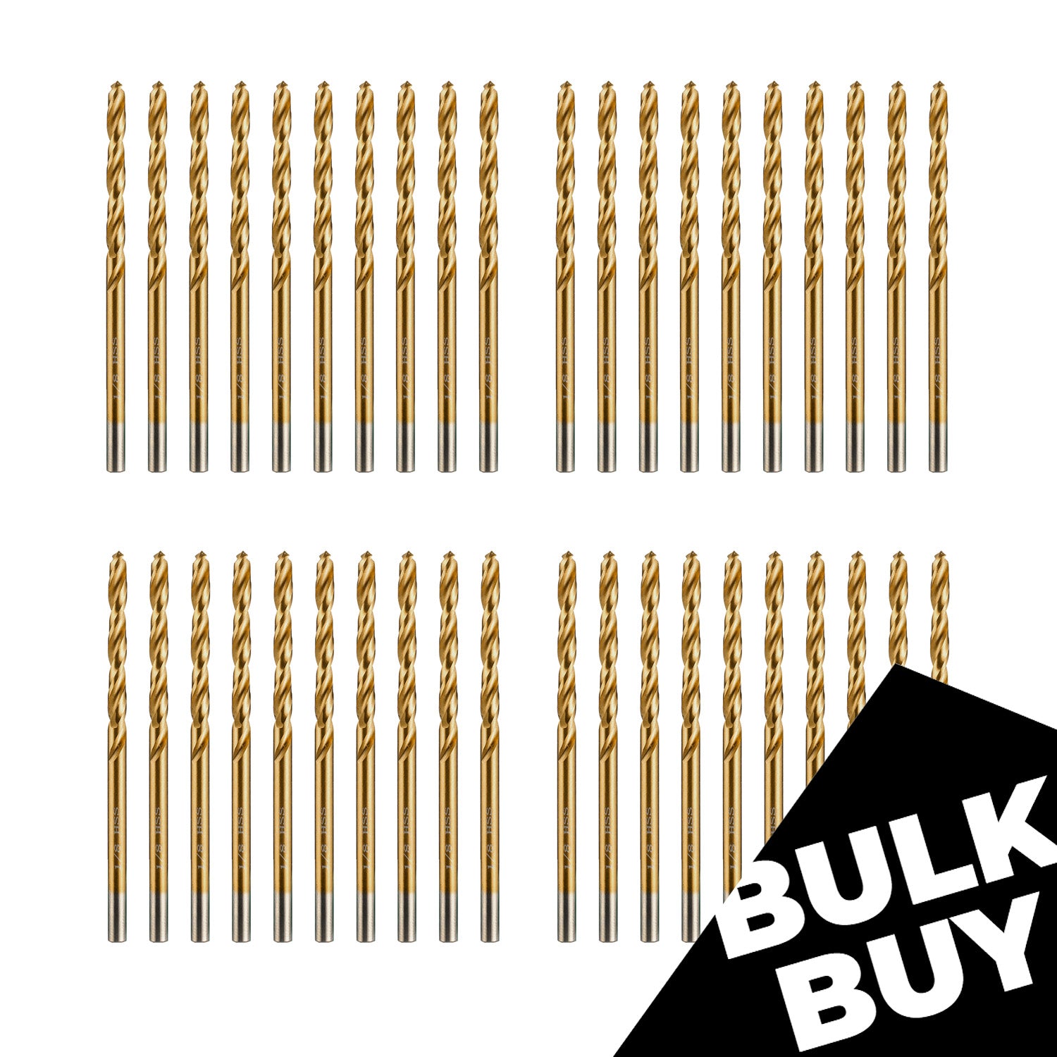 [Bulk Buy] Titanium Drill Bit Set for Metal, Steel, Wood, Plastic, Aluminum Alloy