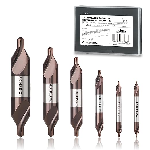 Cobalt M35 HSS Center Drill Bit Set