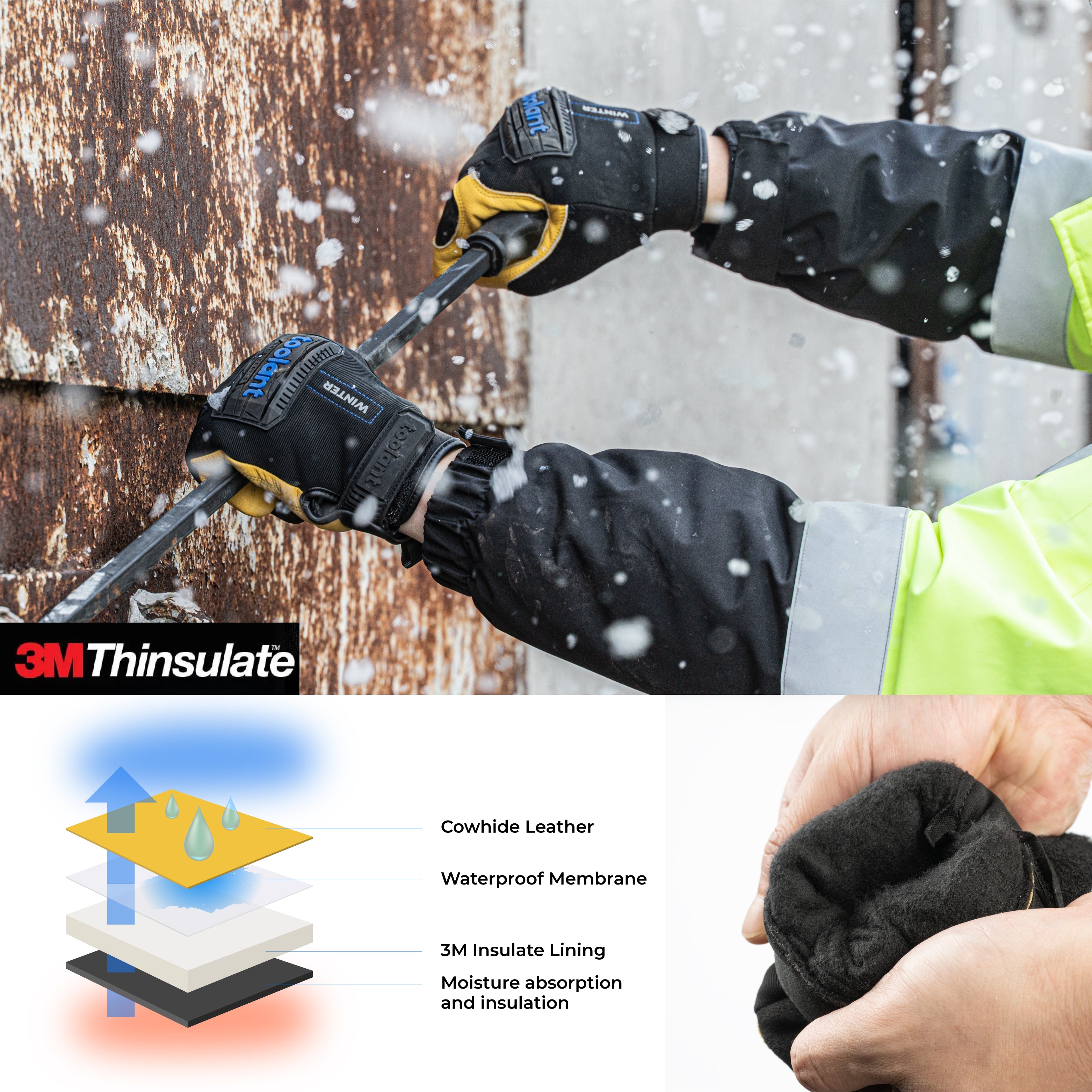 Thor 3M Winter Mechanic Heavy Duty Gloves