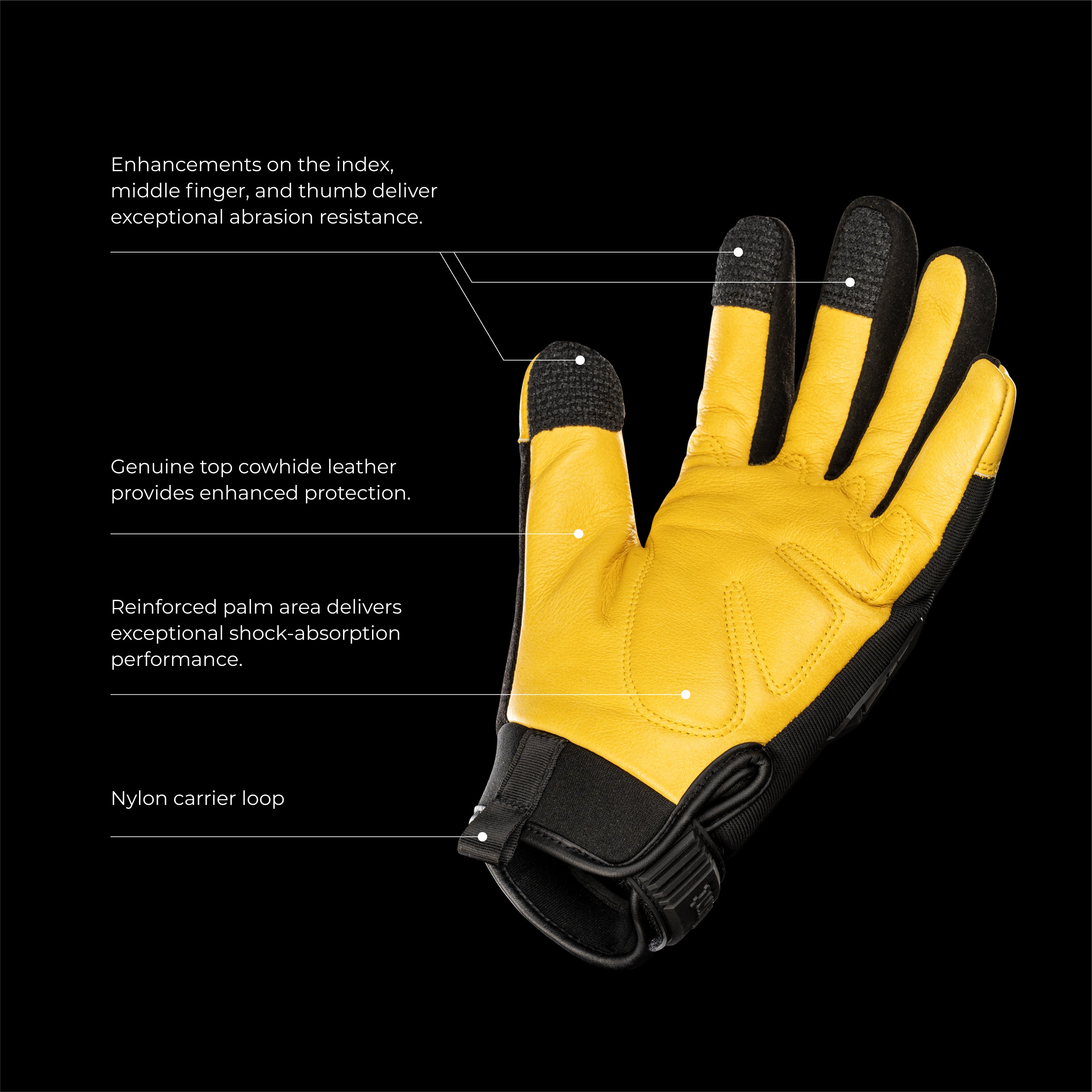 Thor Winter Mechanic Gloves, Heavy Duty, Warm 3M Insulate Lining, Touchscreen, with Impact Protection