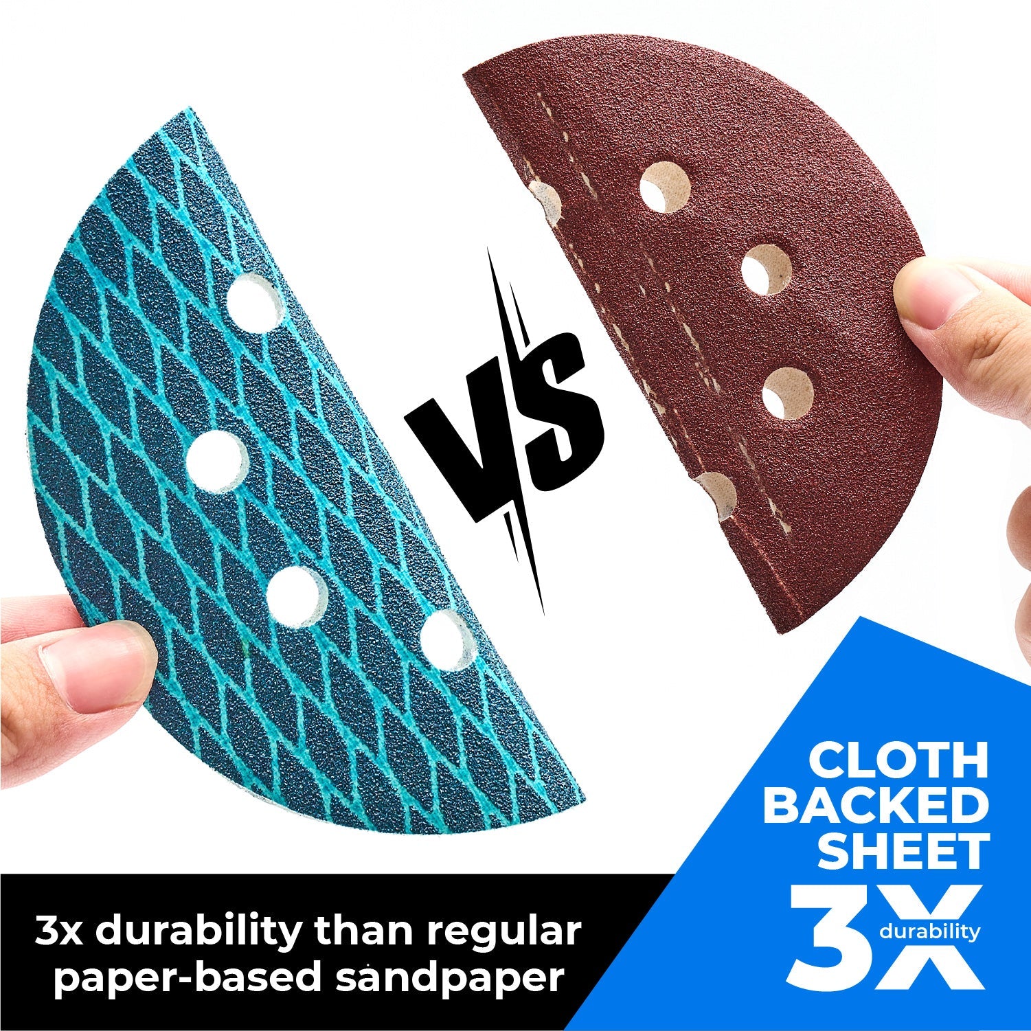 Diamond Shape 5 Inch & 6 Inch 8 Hole Dust-Free Sanding Disc Hook and Loop Pads