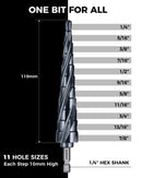 Four Spiral Flute Cobalt Step Drill Bit V2.0