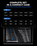 Reversible Flex-Head Ratchet Wrench Set
