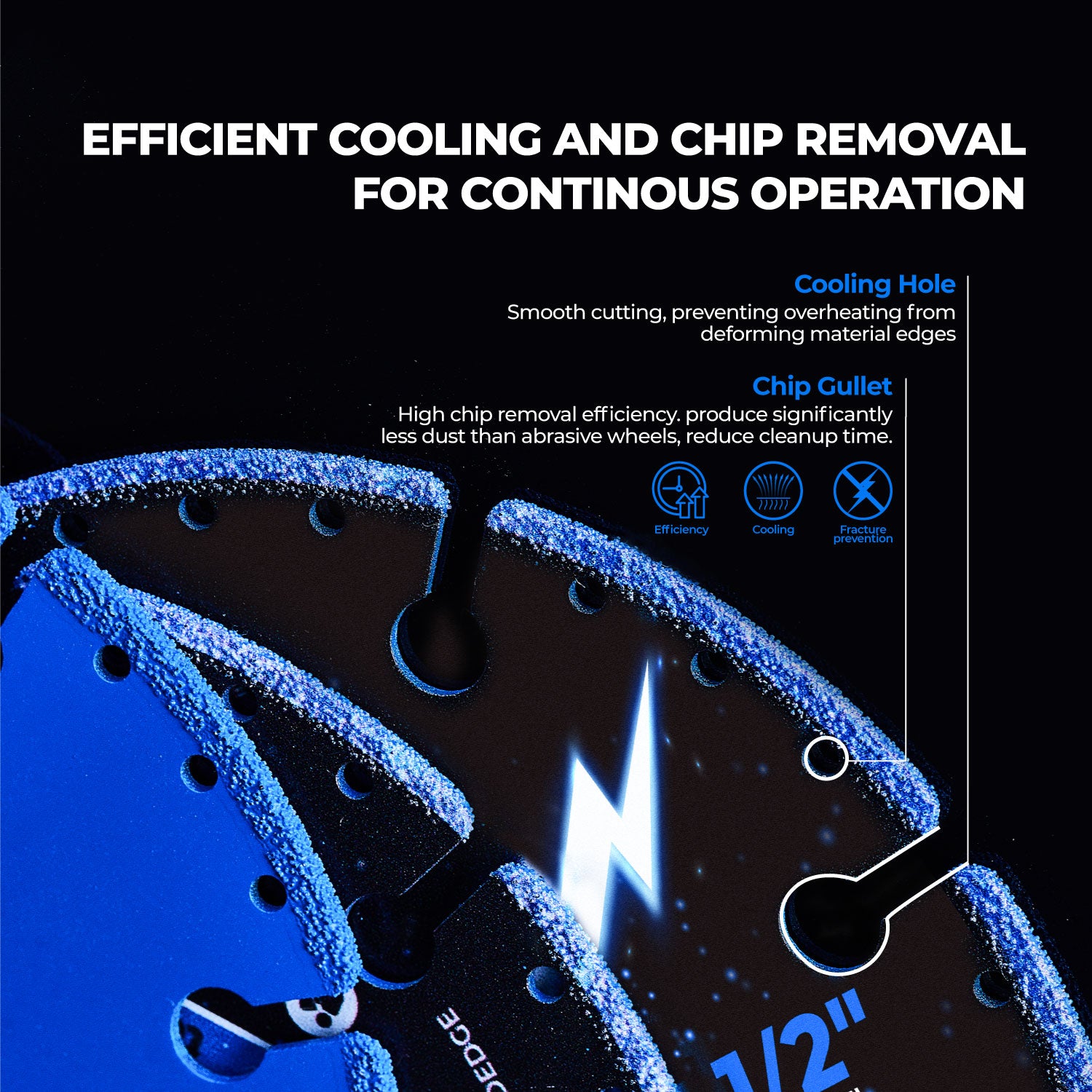 High efficiency diamond cutting wheel