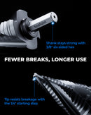 Four Spiral Flute Cobalt Step Drill Bit V2.0