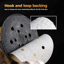 6 inch 6 Hole Sanding Discs Hook and Loop, 60-800 Grit, for Wood and Metal Sanding