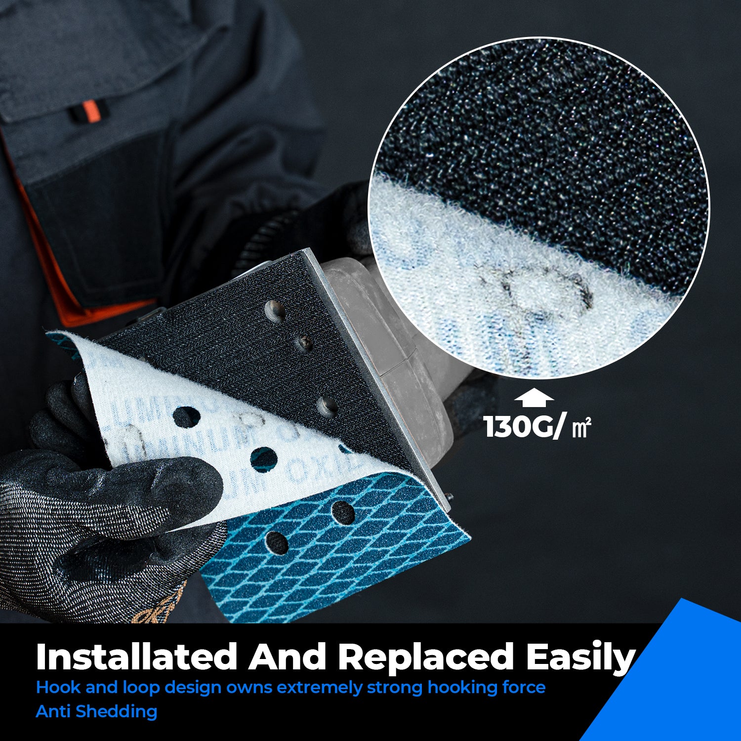 1/4" Sheet Sander Hook and Loop Sandpaper