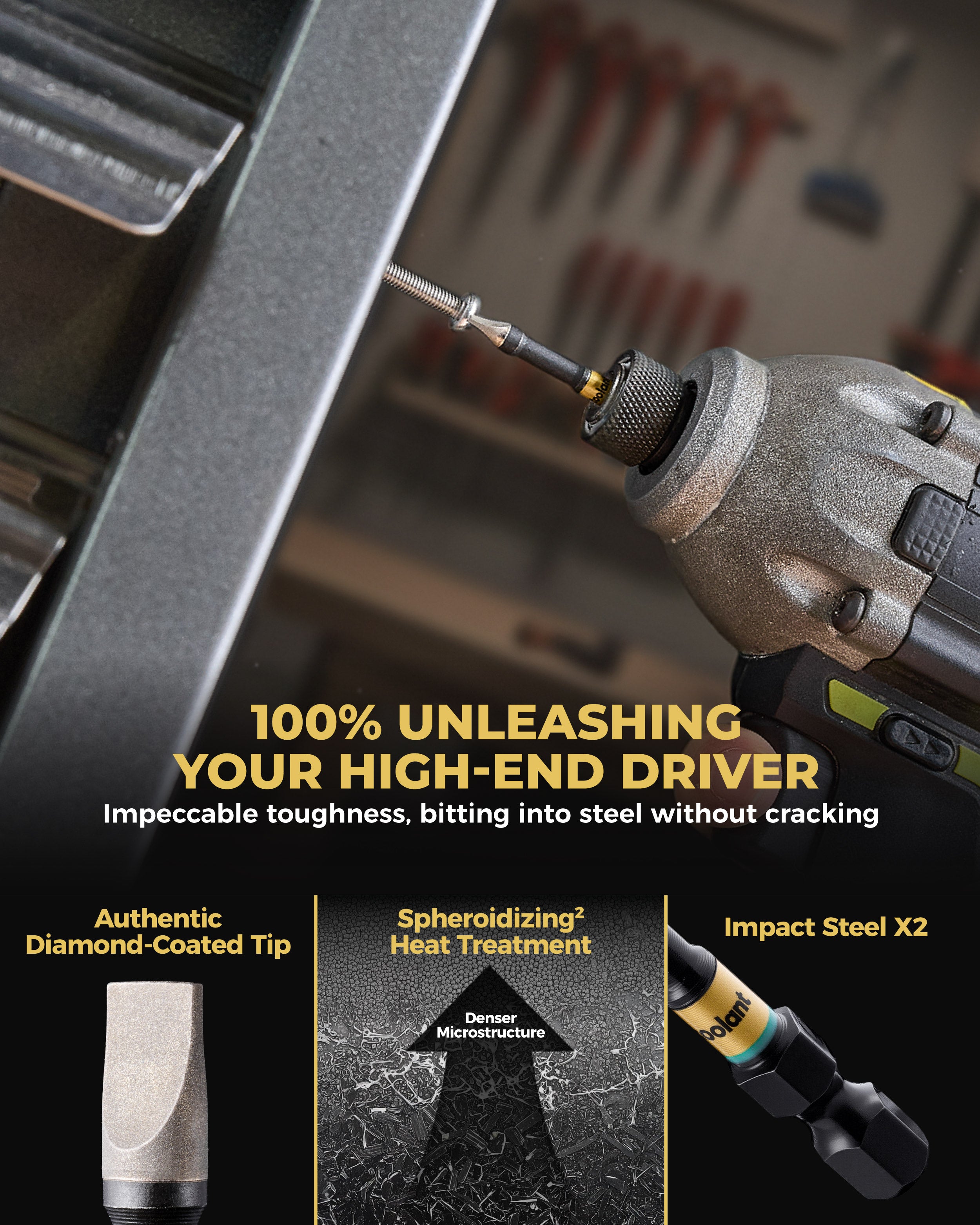 [Ultra] Impact Driver Bit Set, Slotted SL1/8"-1/4"