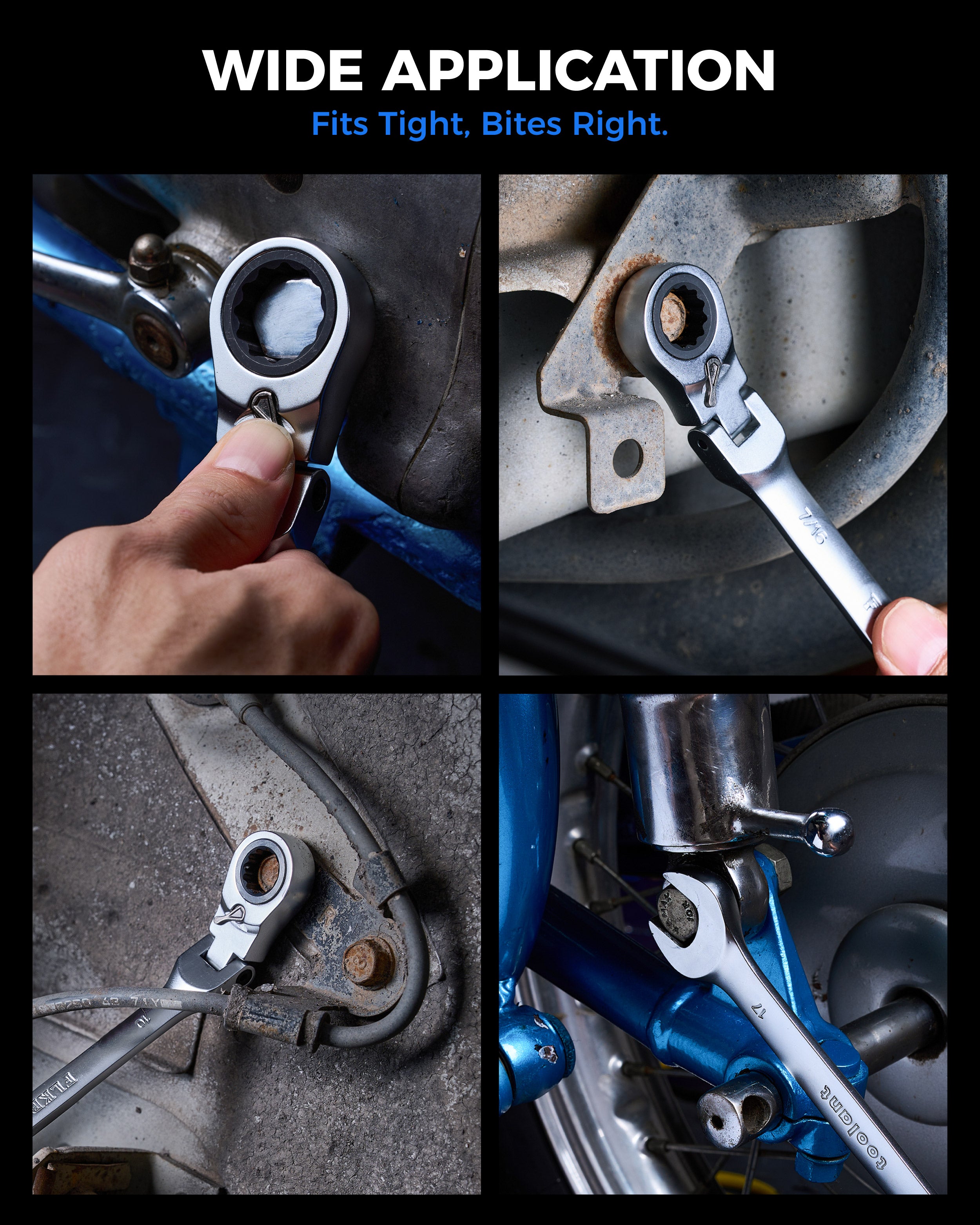 Reversible Flex-Head Ratchet Wrench Set
