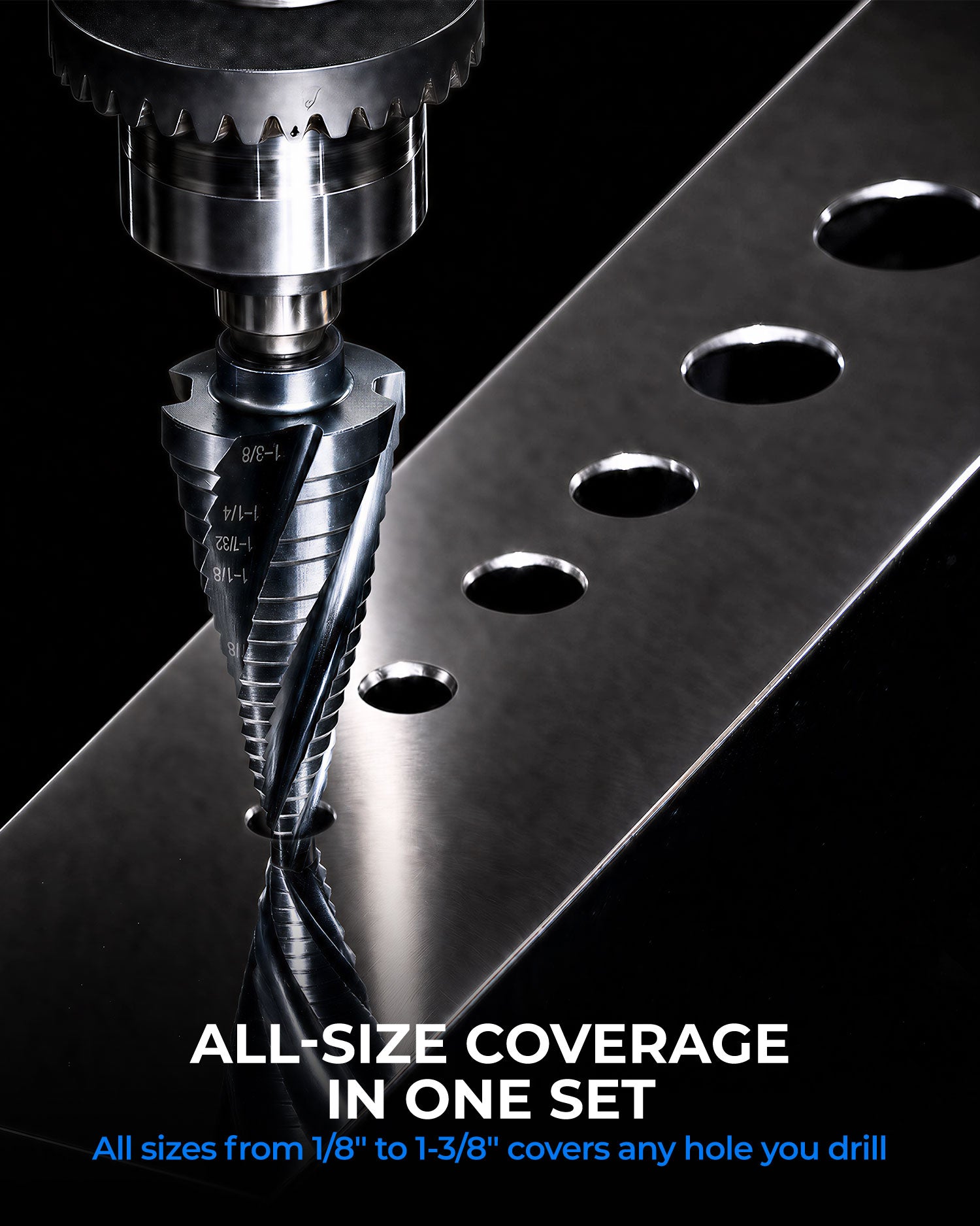 Four Spiral Flute Cobalt Step Drill Bit V2.0