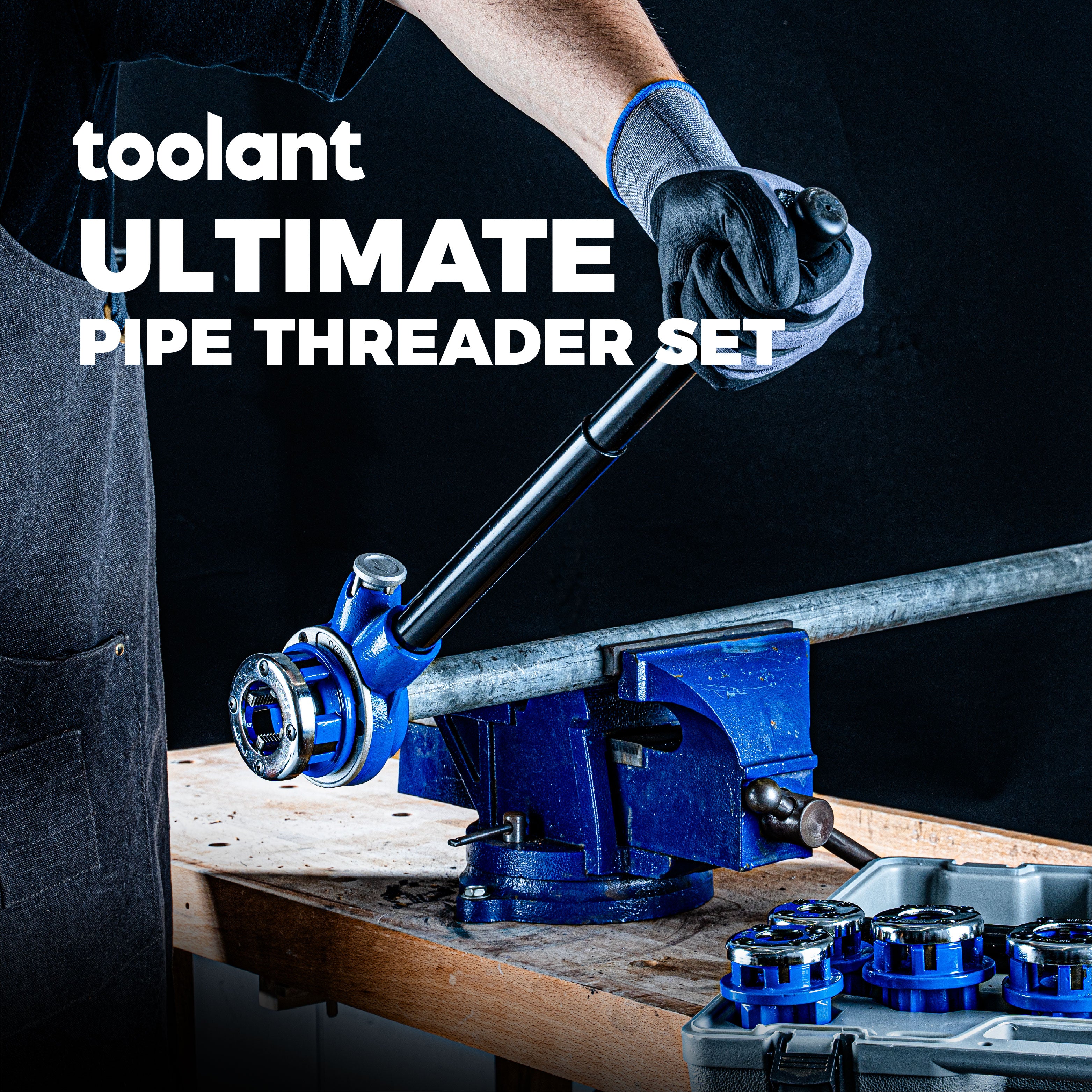 Threadersdan Ratchet Pipe Threader Kit, NPT, Manual