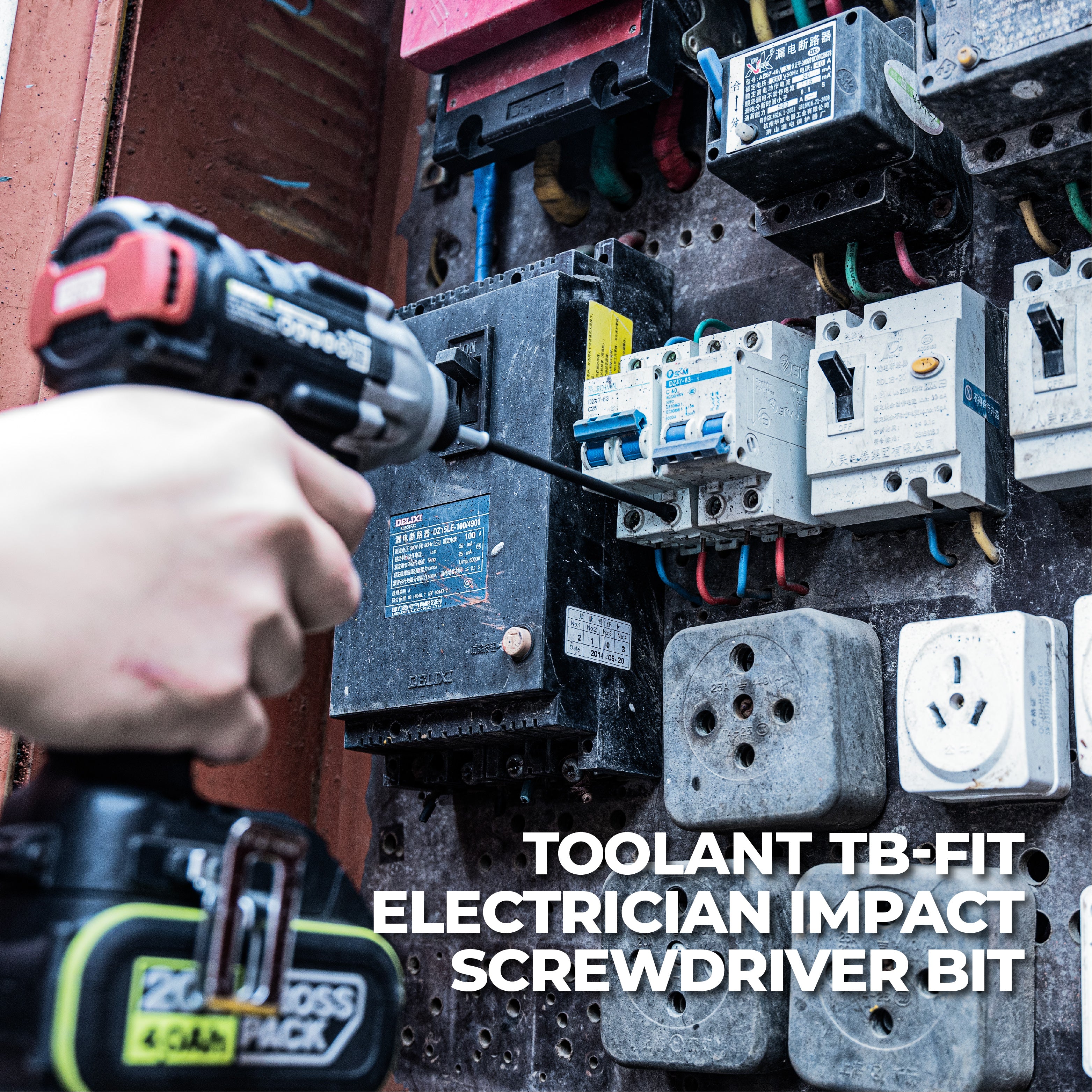 TB-Fit Electrician Impact Screwdriver Bit CNC Machined Tips with Magnetism