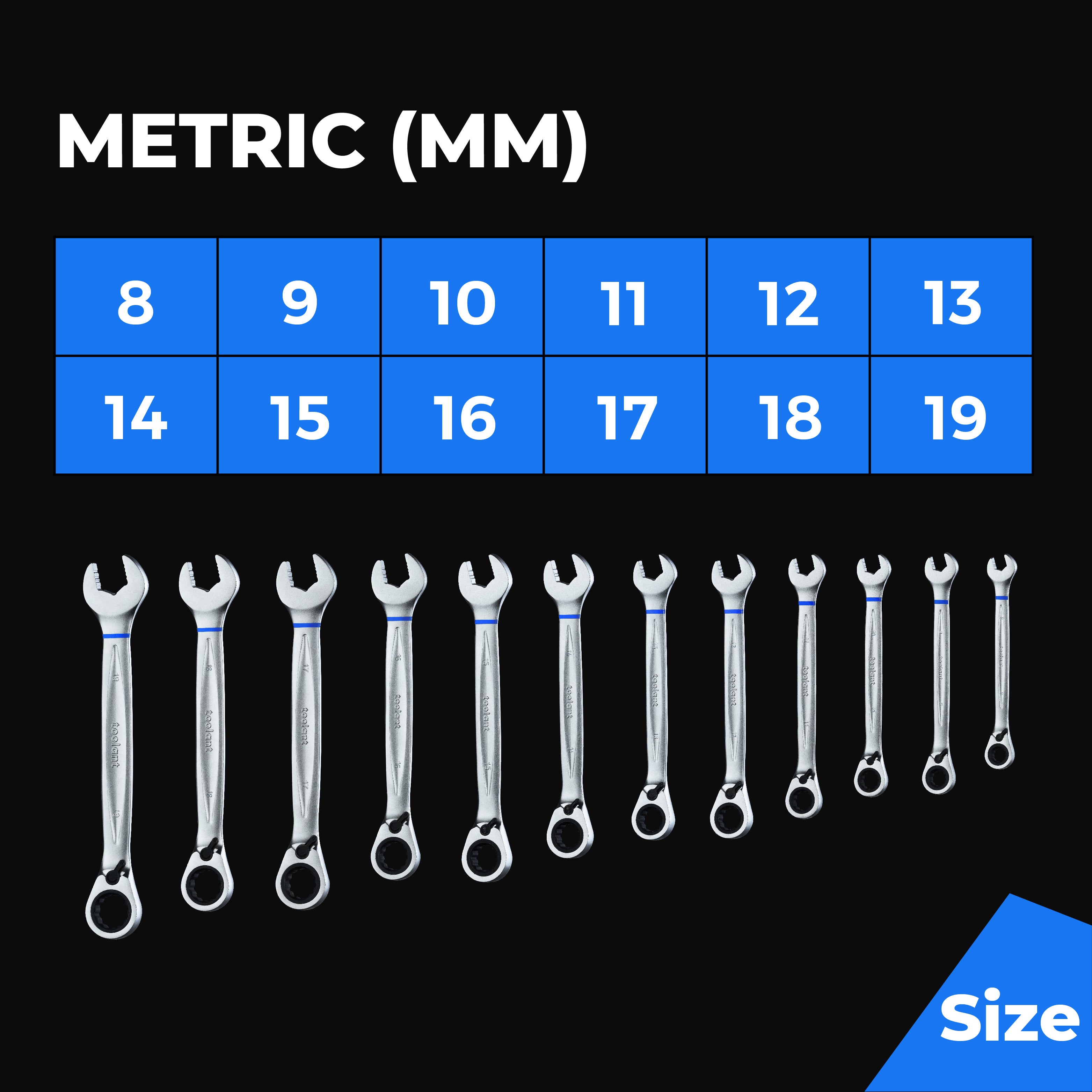 Combination Ratcheting Wrench Set
