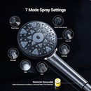 High Pressure Filtered Shower head with Handheld 7 Modes