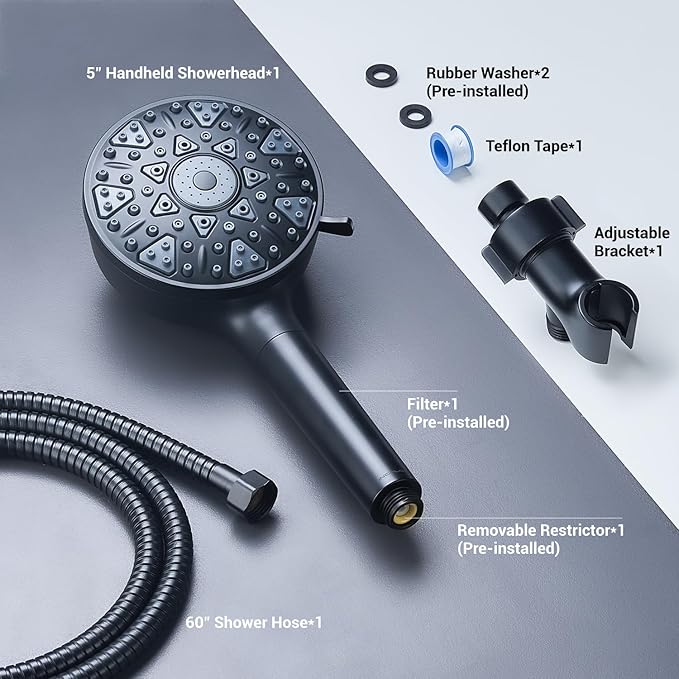 High Pressure Filtered Shower head with Handheld 7 Modes