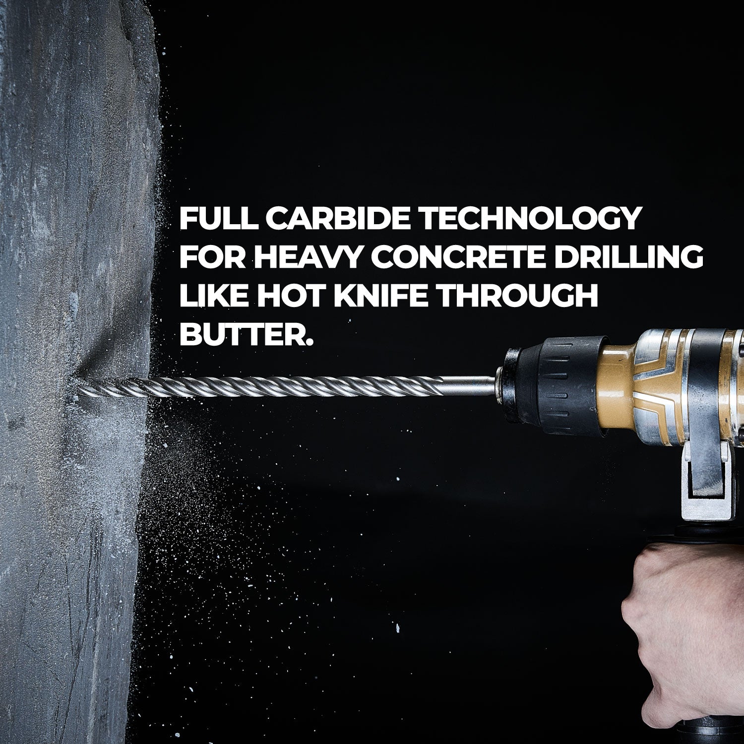 SDS Plus Rotary Hammer Drill Bits with Carbide-Tip for Bricks, Blocks, Stone