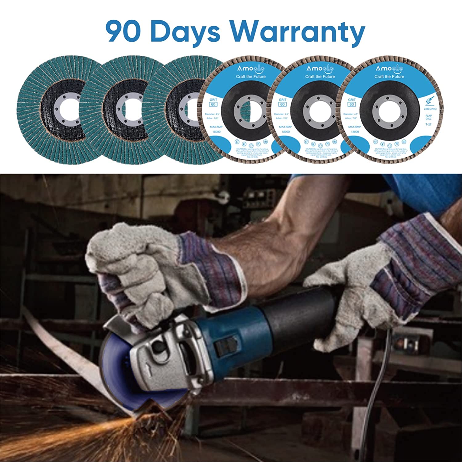 Zirconia Flap Disc, High Density Abrasive Grinding Discs for Metal/Wood Grinding, T27