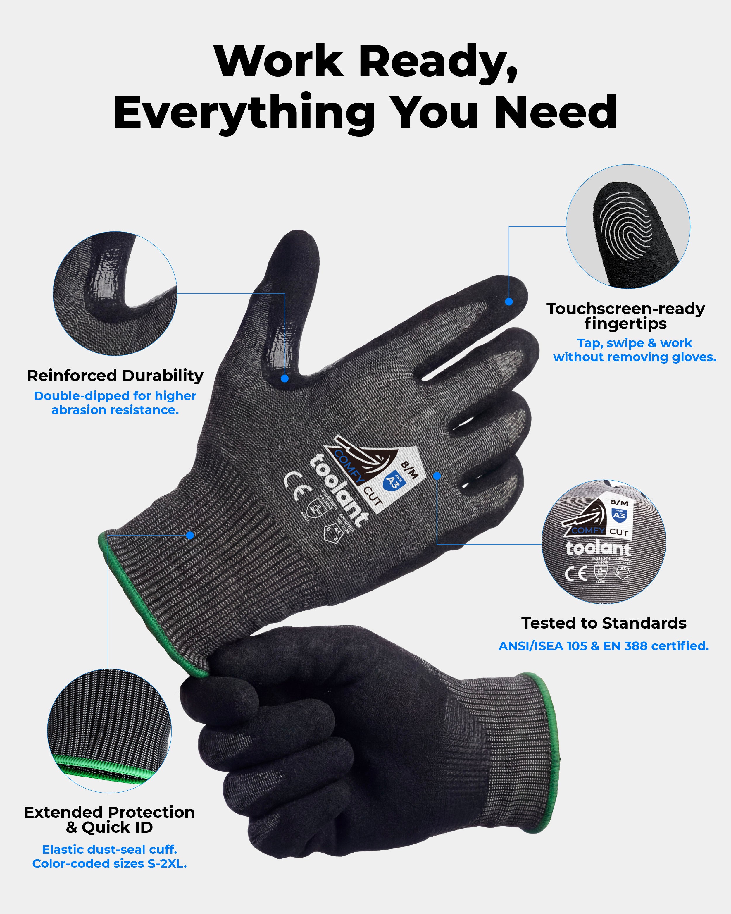 ComfyCut ANSI A3 Cut Resistant Gloves