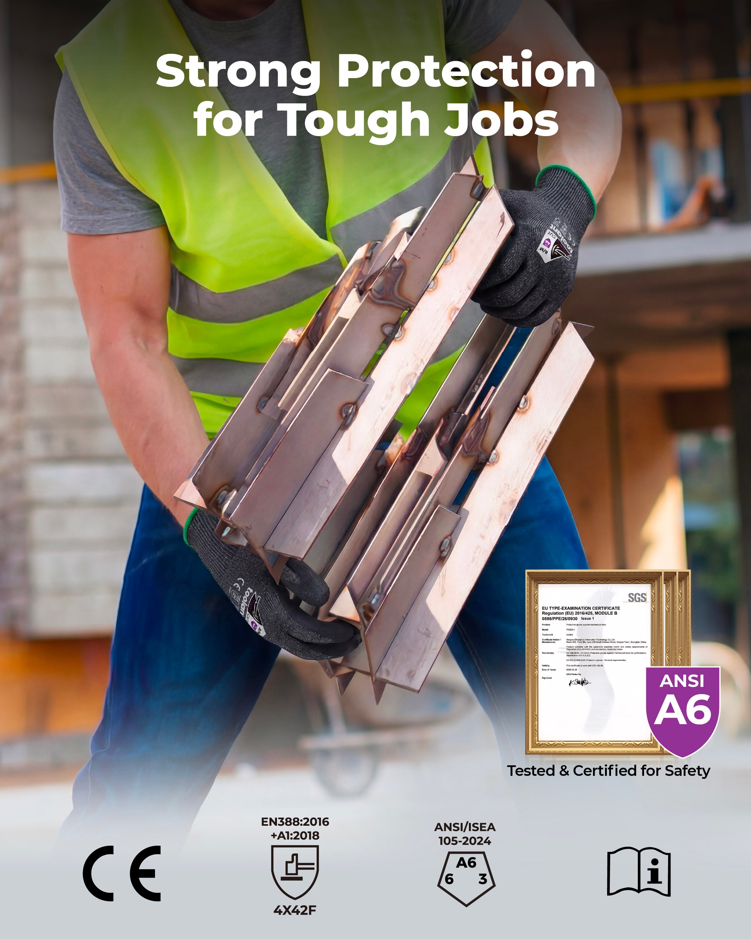 ComfyCut ANSI A6 Cut Resistant Gloves