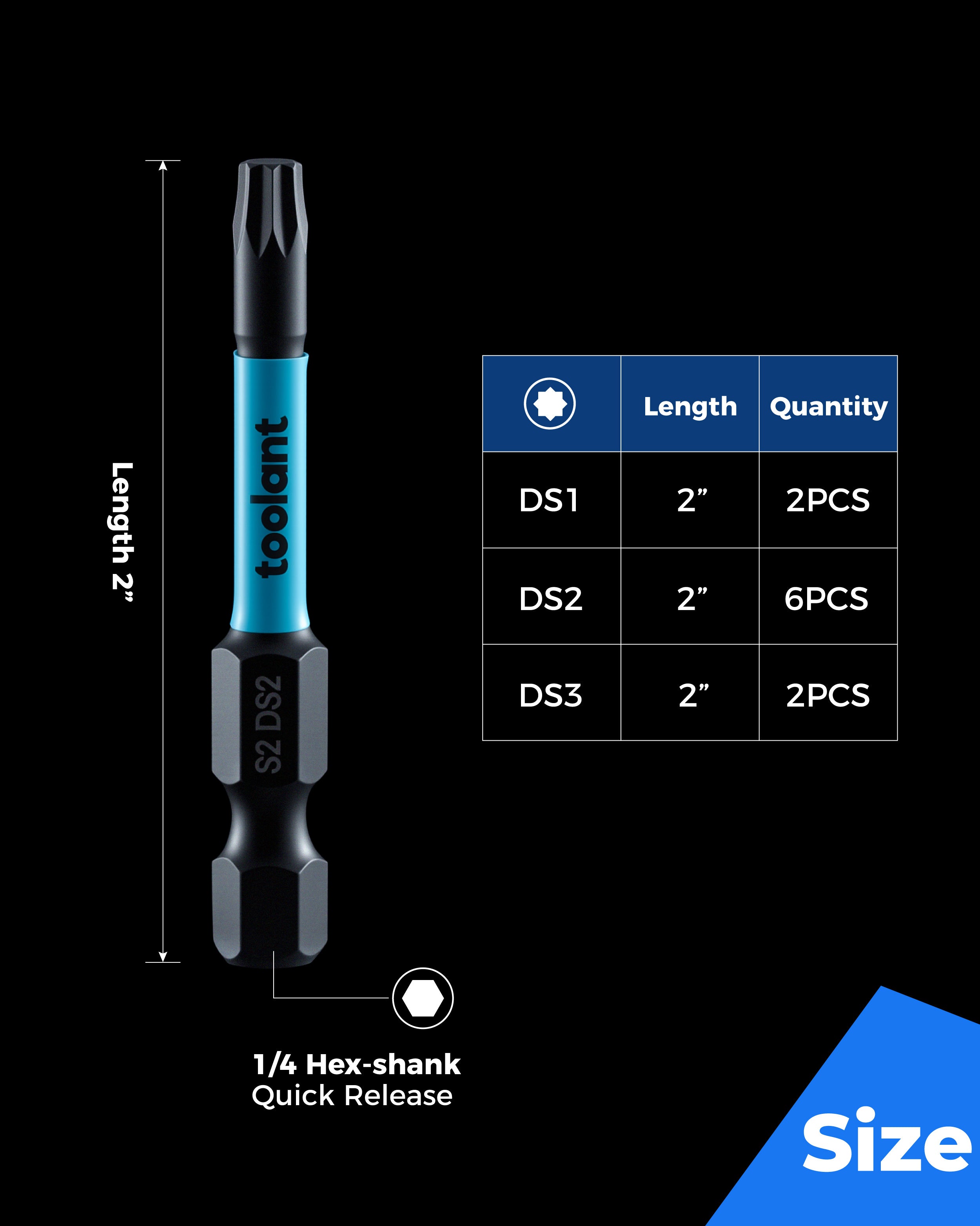 Double Square 8-Point Bit Set (10pcs)