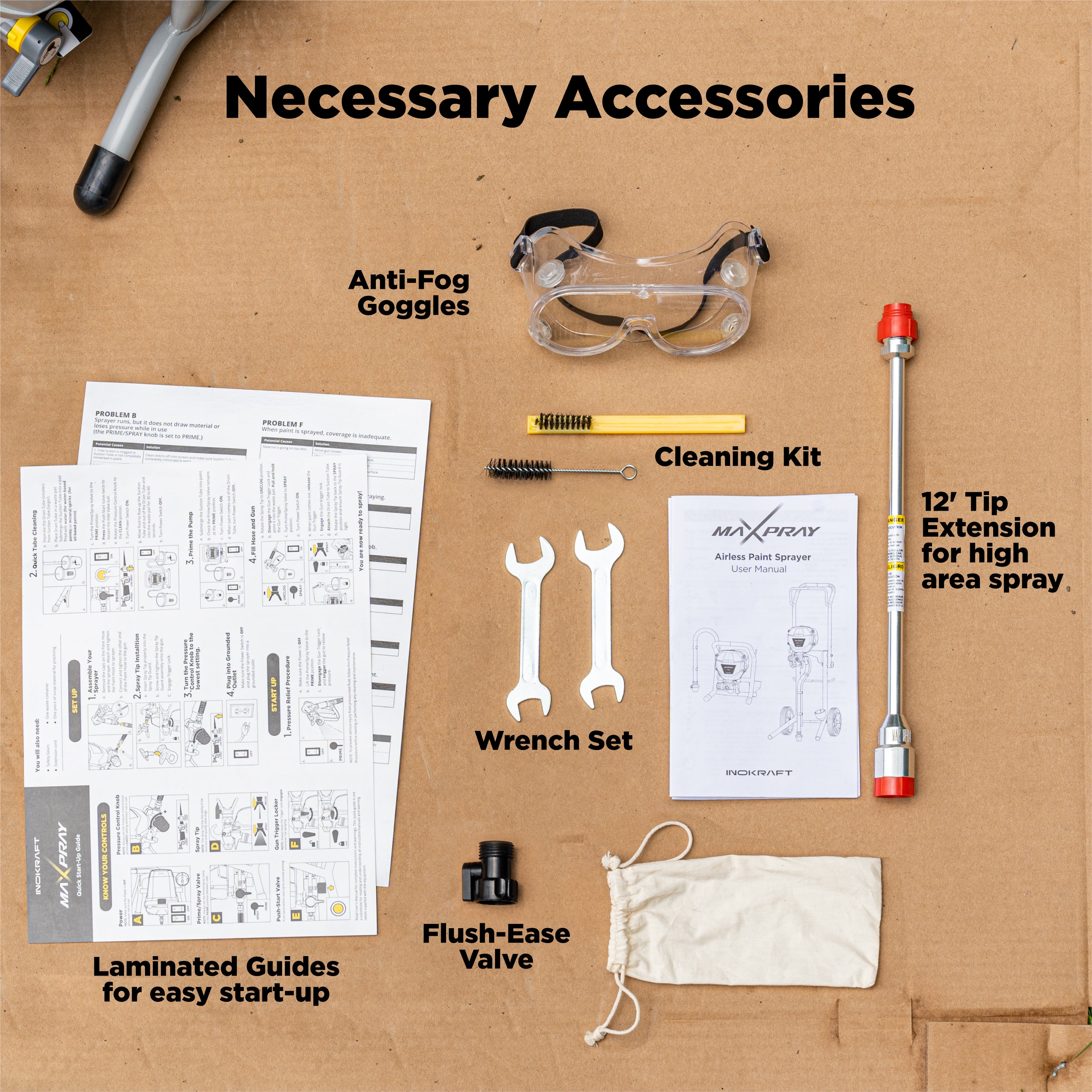 InoKraft MaXpray M1 Airless Paint Sprayer for Home Exterior & House Interior DIY Painting Projects