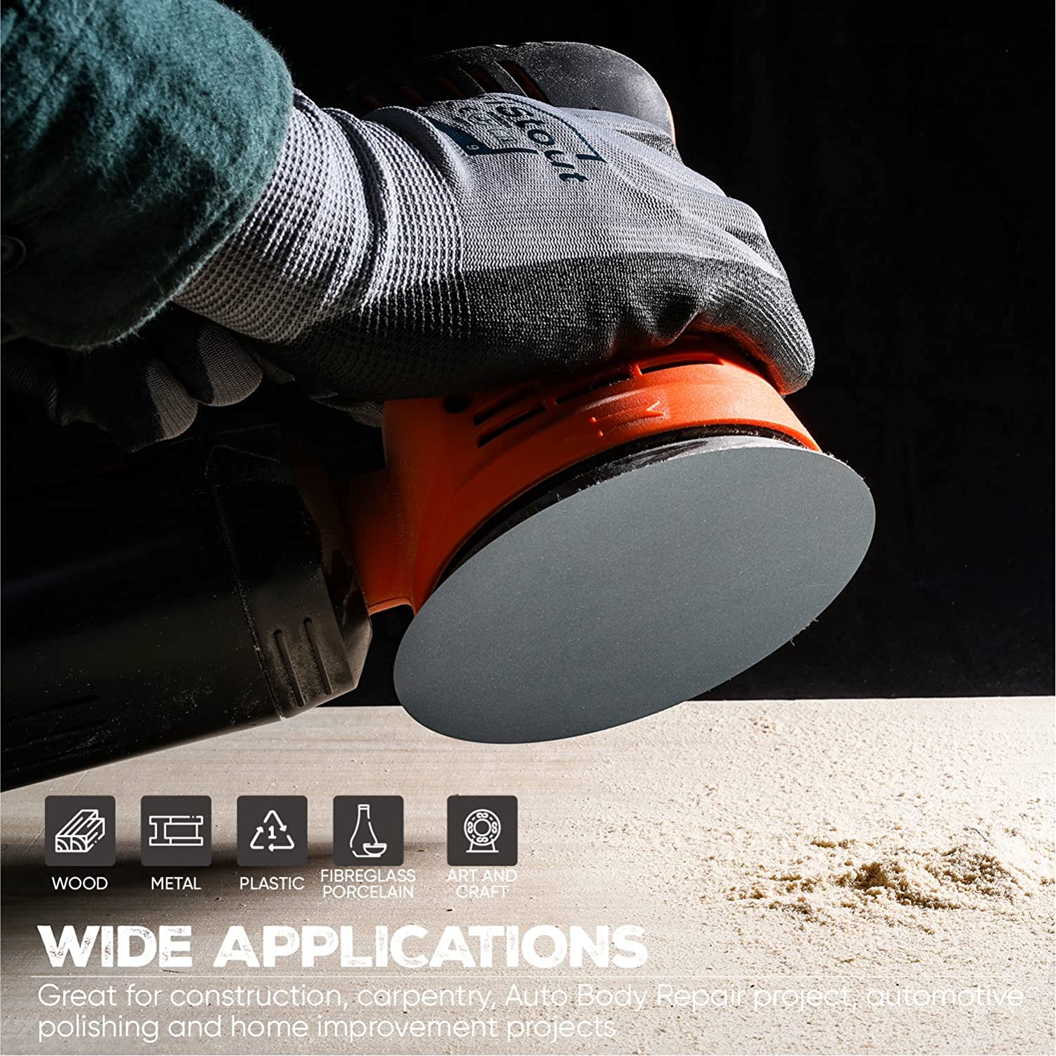 6 inch Hook and Loop Sanding Discs, 1000-5000 Grit, Waterproof Silicon Carbide