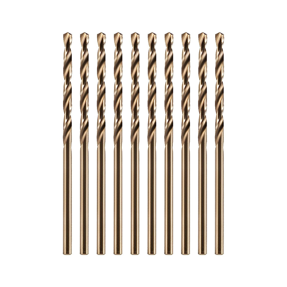 Cobalt Drill Bit Set, M35 High Speed Steel Metal Drill Bits Jobber Length for Hardened Metal