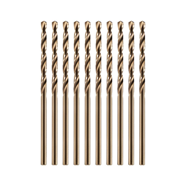 Cobalt Drill Bit Set, M35 High Speed Steel Metal Drill Bits Jobber Length for Hardened Metal