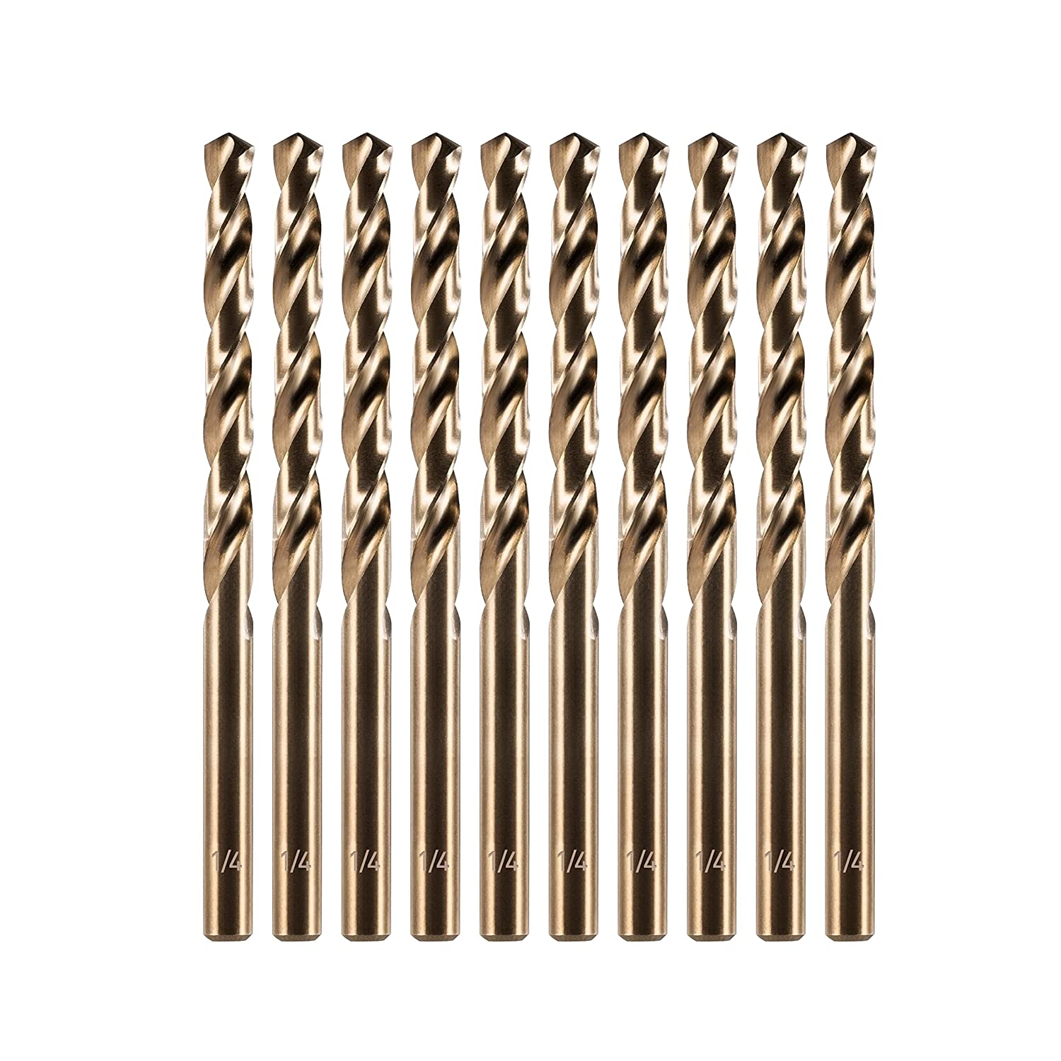 Cobalt Drill Bit Set, M35 High Speed Steel Metal Drill Bits Jobber Length for Hardened Metal