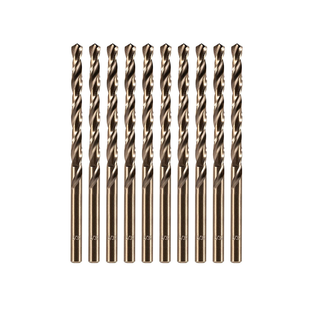 Cobalt Drill Bit Set, M35 High Speed Steel Metal Drill Bits Jobber Length for Hardened Metal