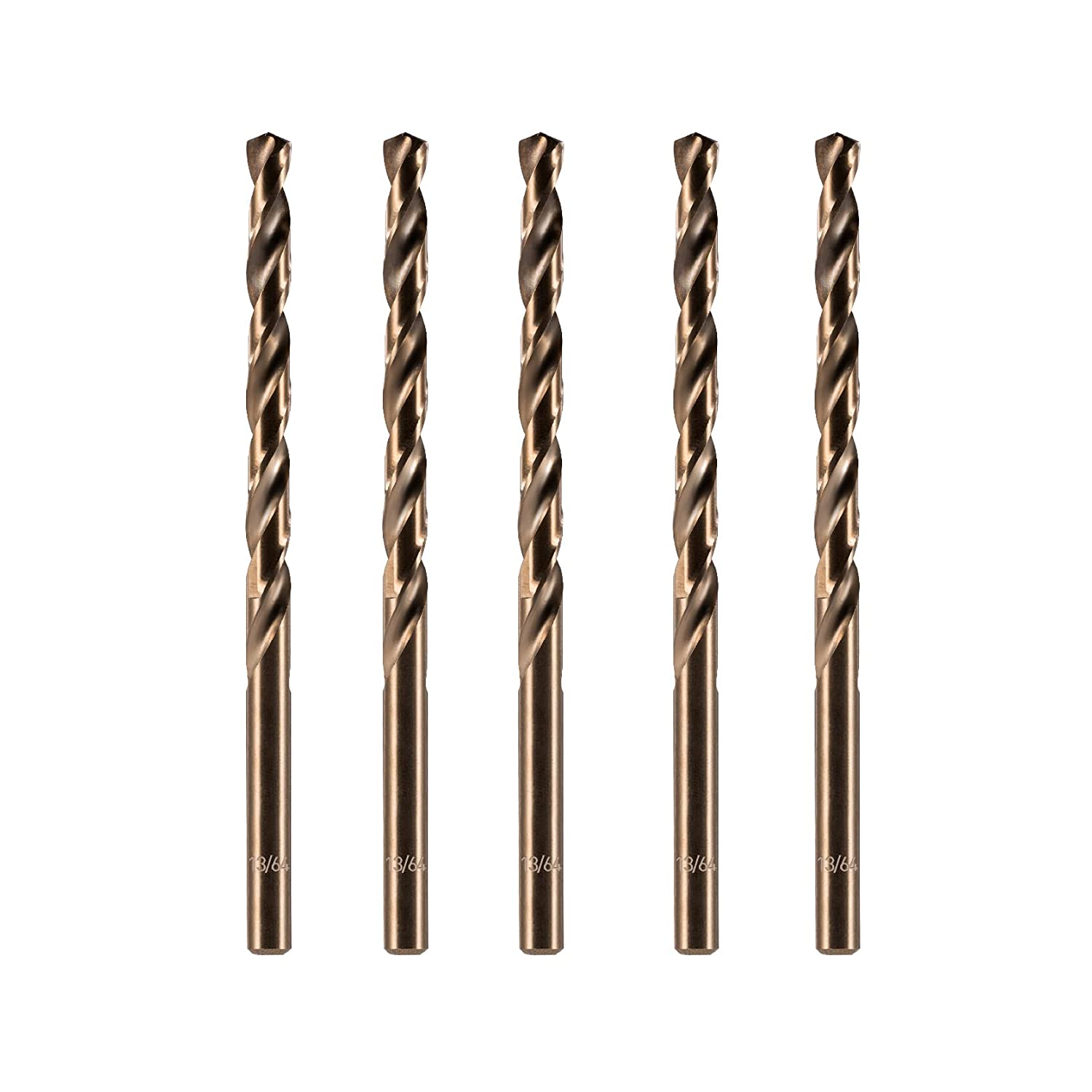 Cobalt Drill Bit Set, M35 High Speed Steel Metal Drill Bits Jobber Length for Hardened Metal