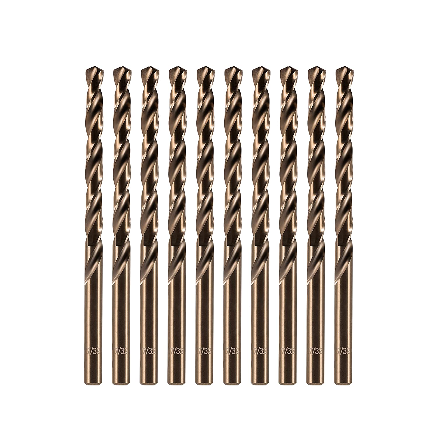 Cobalt Drill Bit Set, M35 High Speed Steel Metal Drill Bits Jobber Length for Hardened Metal