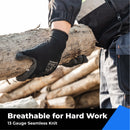 [Bulk Buy] Crinkle Latex Work Gloves, Value Pack Safety Gloves for Construction, Landscaping, and Warehouse Work