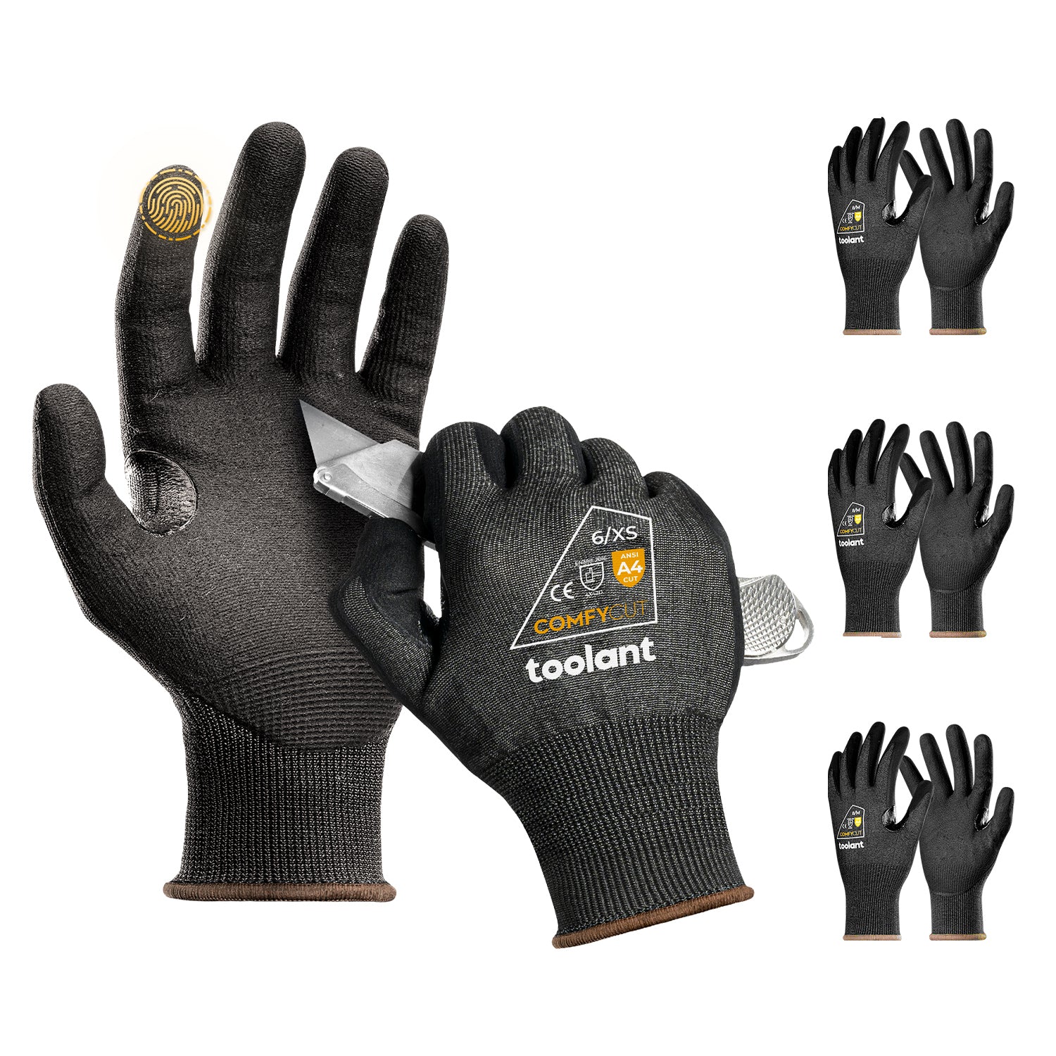 ANSI A4 Cut Resistant Work Gloves