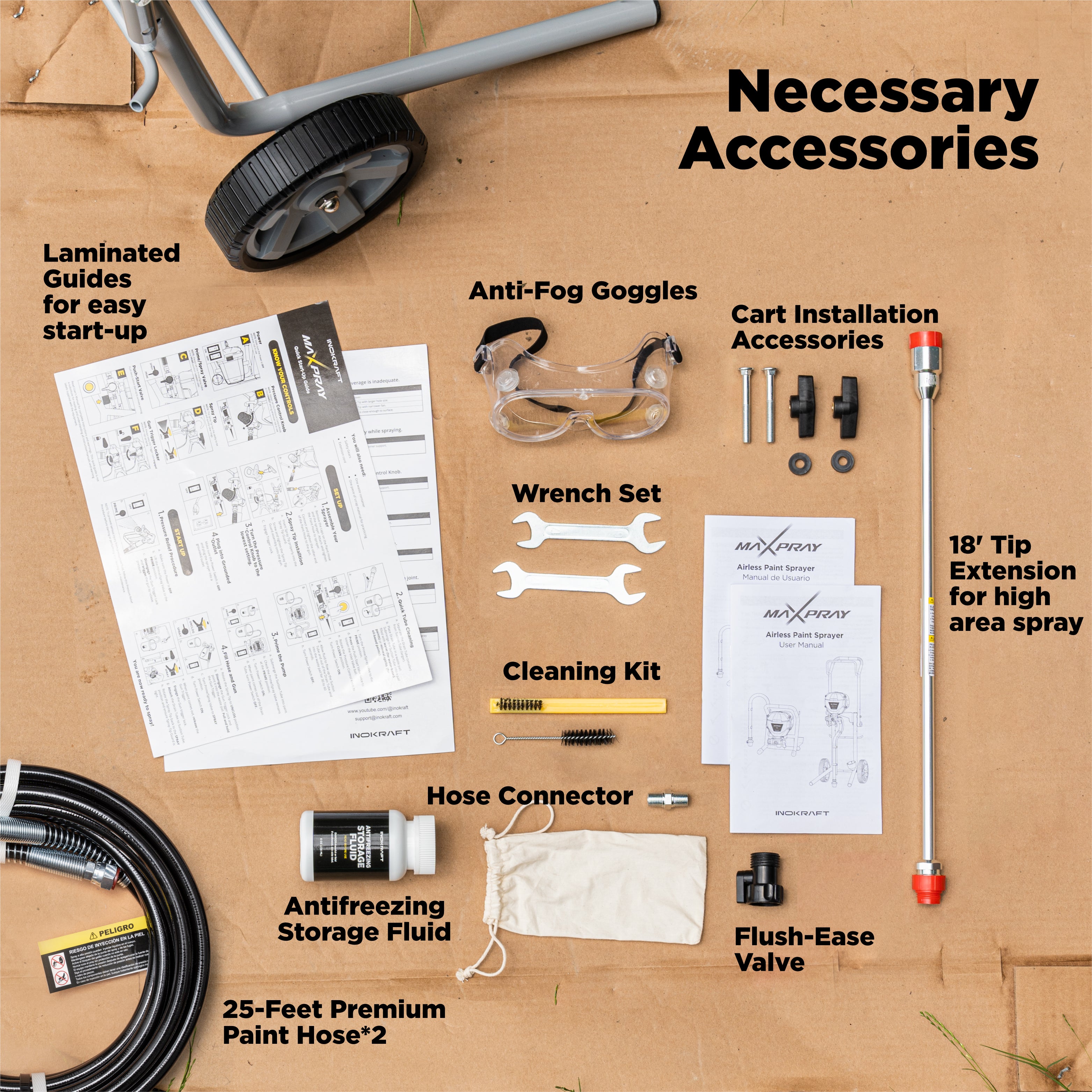 InoKraft MaXpray M3 Plus Airless Paint Sprayer for Larger Home Exterior & House Interior Painting Projects