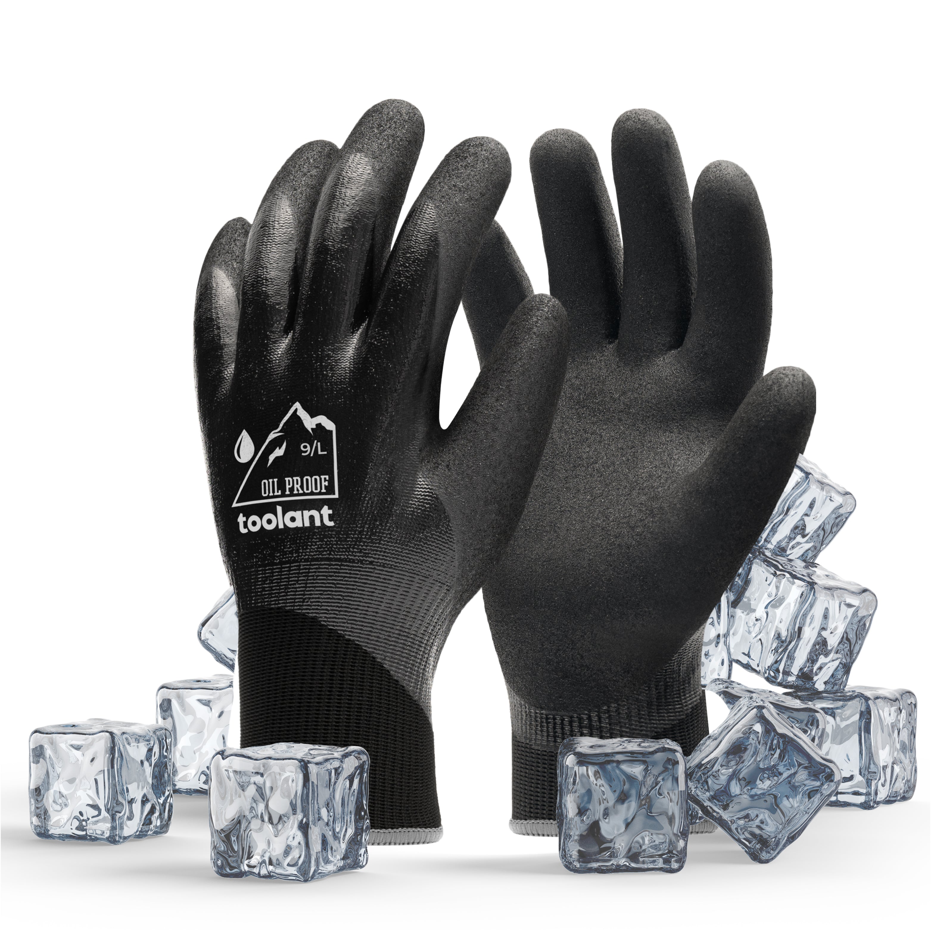 Double Nitrile Dipped Waterproof & Oil Resistant Winter Gloves